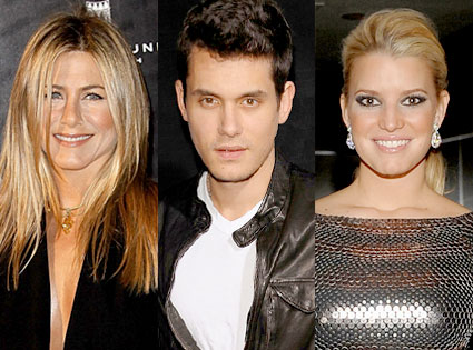Jennifer Aniston, John Mayer, Jessica Simpson Jennifer Aniston, John Mayer, Jessica Simpson